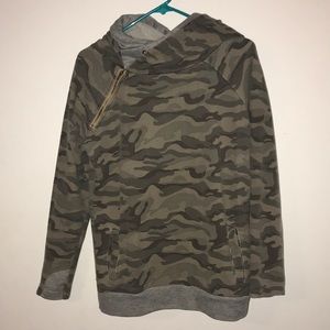 Camo Double Hooded Hoodie